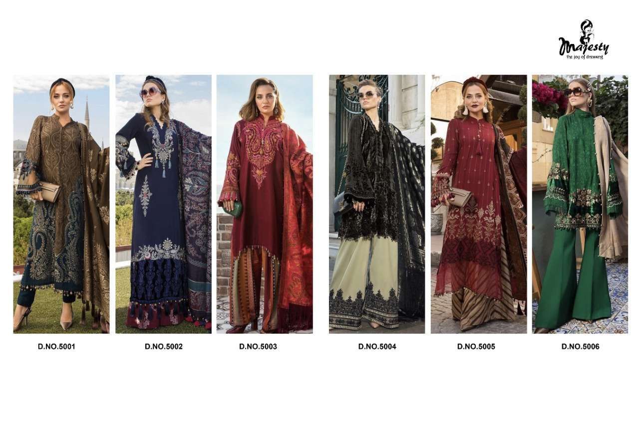 MARIA B VOL 5 BY MAJESTY JAM SILK COTTON PAKISTANI PRINT WITH PATCH SALWAR KAMEEZ IN INDIA