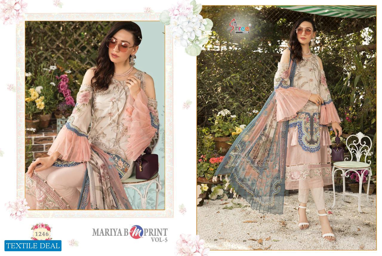 MARIYA B M PRINT VOL 5 BY SHREE FAB JAM COTTON EMBROIDERY SUIT CONCEPT