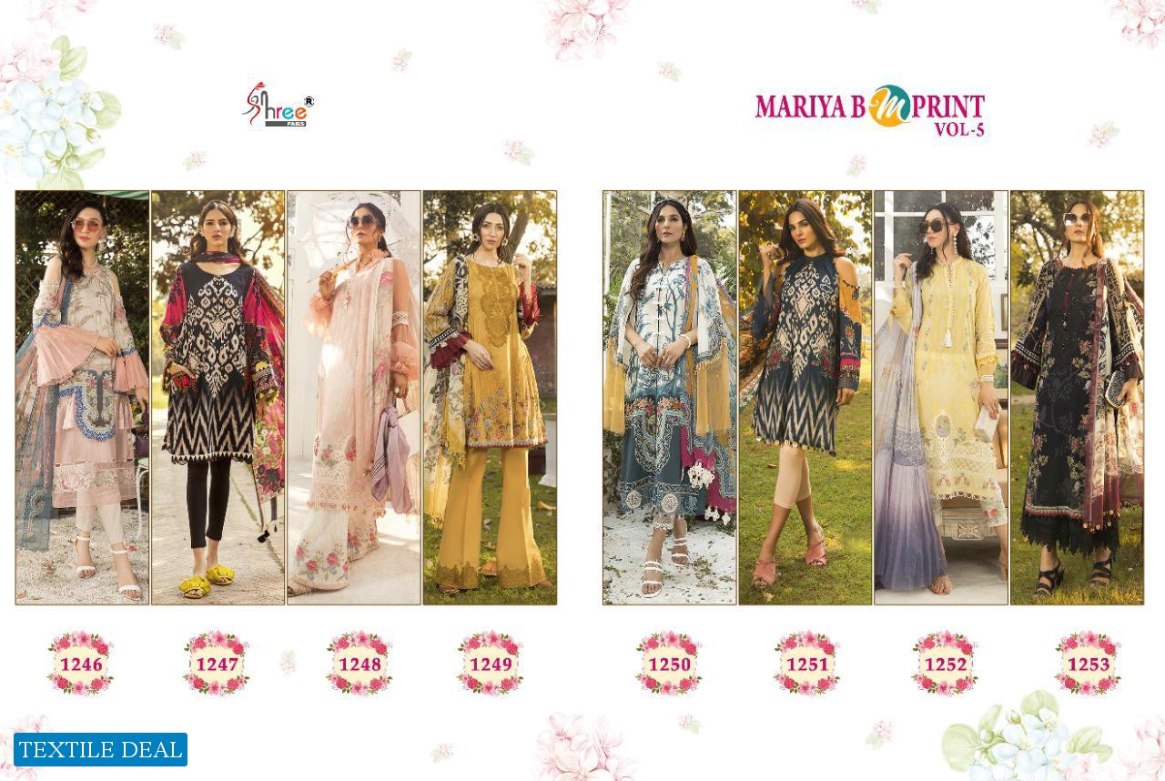 MARIYA B M PRINT VOL 5 BY SHREE FAB JAM COTTON EMBROIDERY SUIT CONCEPT
