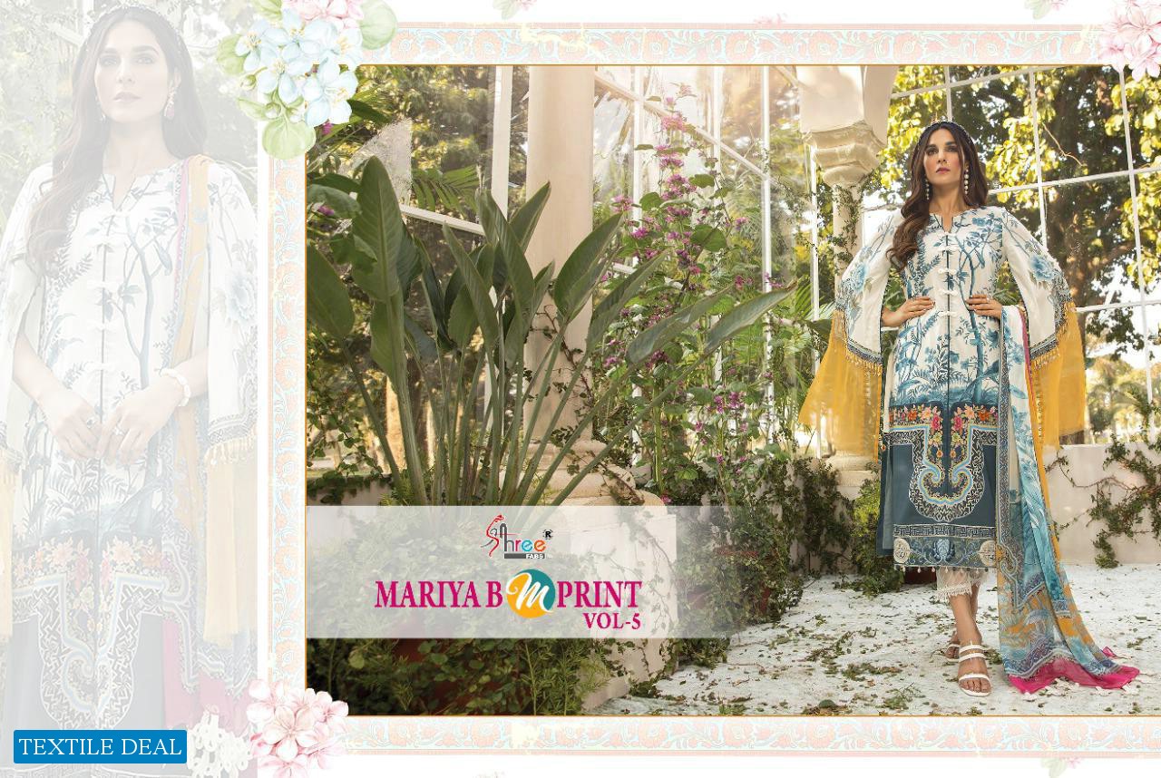 MARIYA B M PRINT VOL 5 BY SHREE FAB JAM COTTON EMBROIDERY SUIT CONCEPT