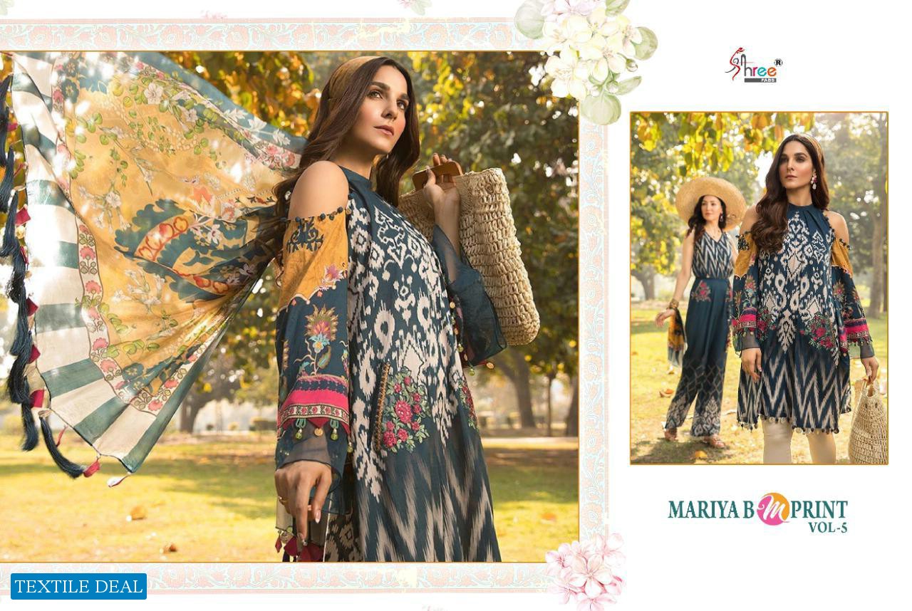 MARIYA B M PRINT VOL 5 BY SHREE FAB JAM COTTON EMBROIDERY SUIT CONCEPT