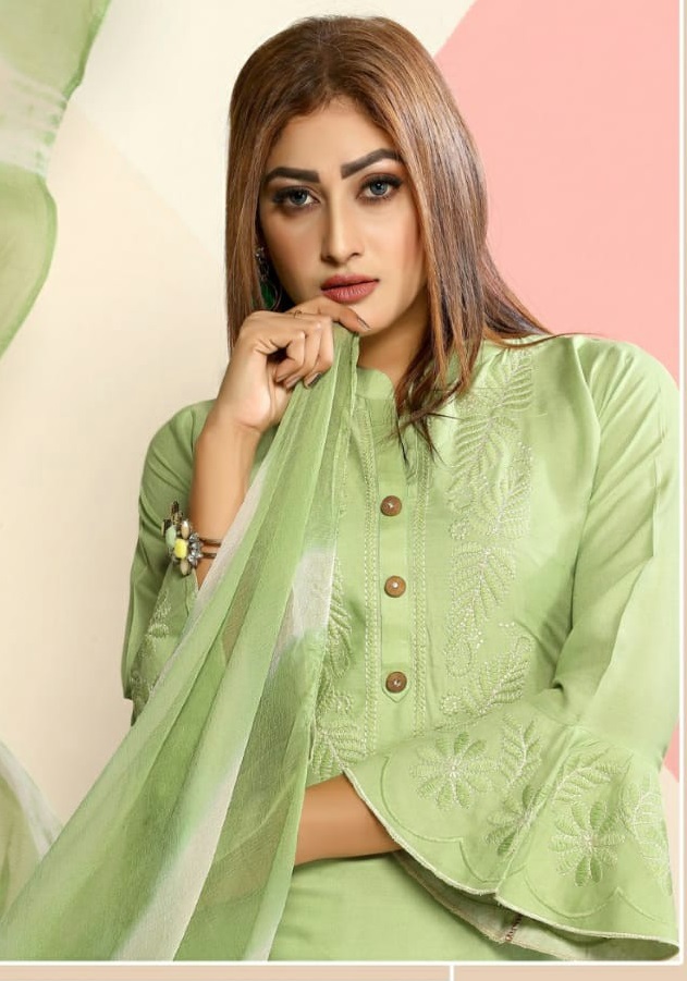 MASTER MEMSAAB HEAVY RAYON KURTI WITH PLAZZO AND DUPATTA DEALER IN SURAT