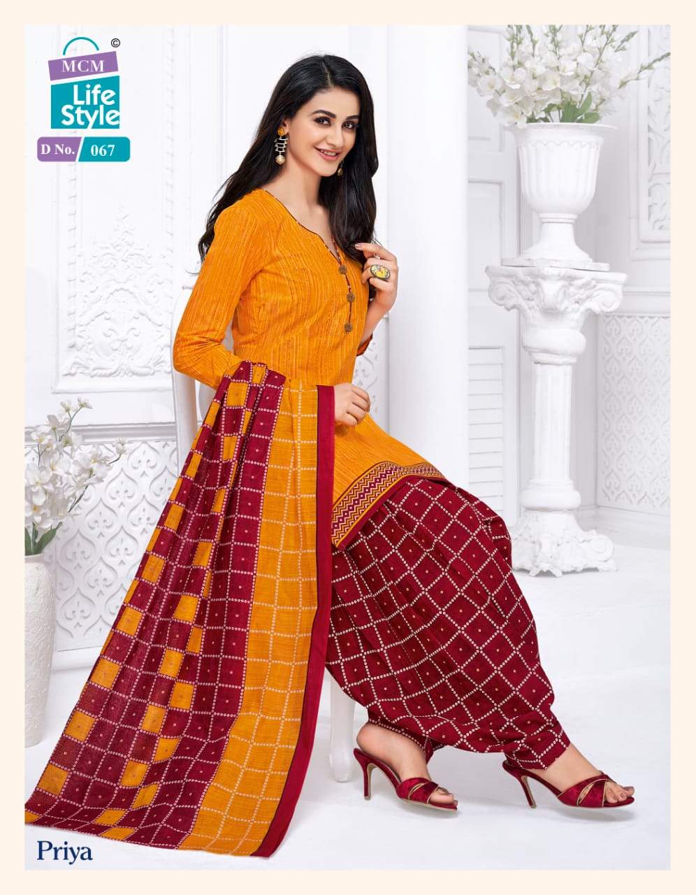 MCM PRIYA VOL 4 STITCHED PATIYALA SUITS WHOLESALER EXPORTER IN SURAT