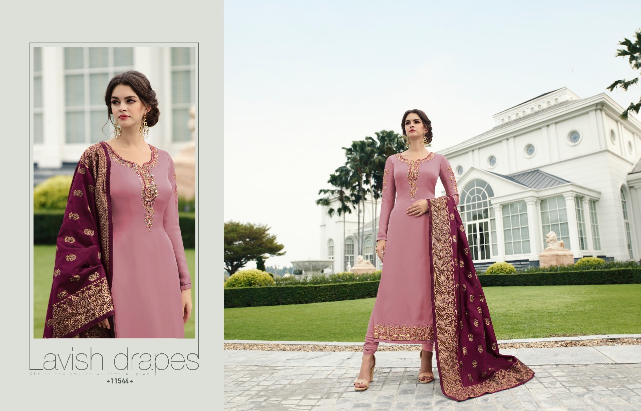 MEERA TRENDZ ZISA BANARASI VOL 7 SATIN GEORGETTE EMBROIDERY SALWAR KAMEEZ