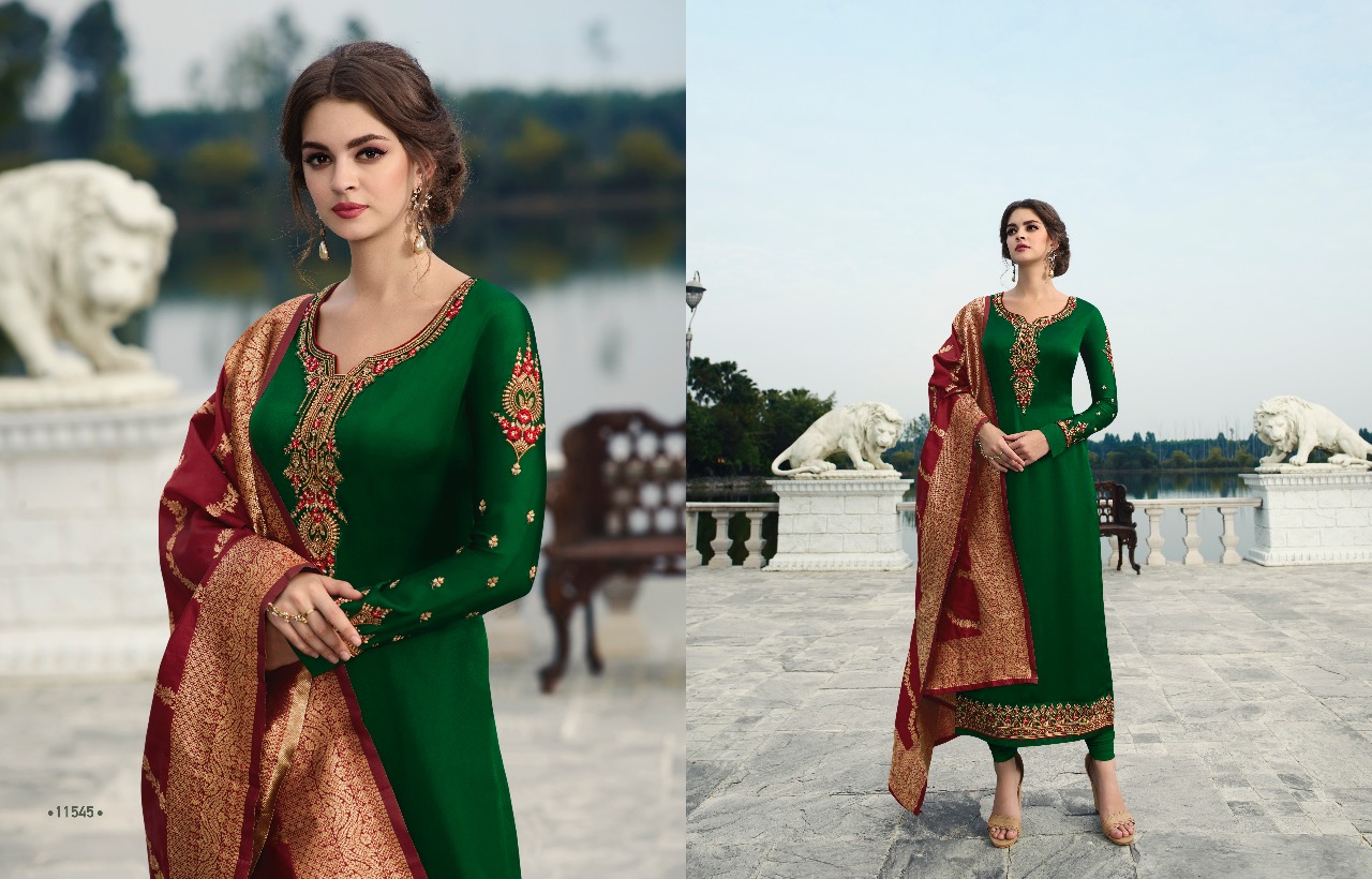 MEERA TRENDZ ZISA BANARASI VOL 7 SATIN GEORGETTE EMBROIDERY SALWAR KAMEEZ
