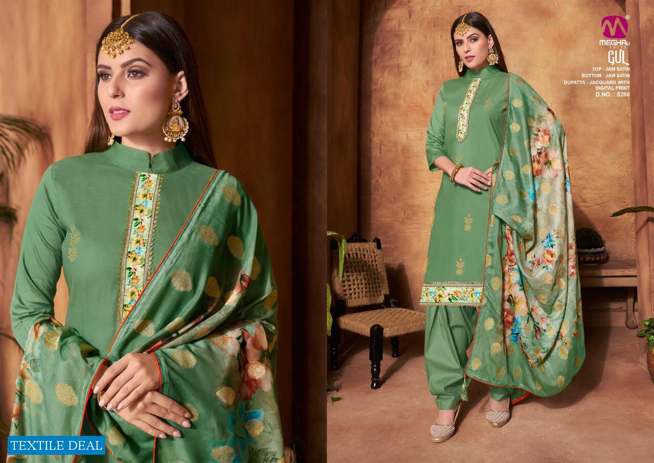 MEGHALI SUIT GUL JAM SATIN LOOKING FANCY SALWAR SUITS COLLECTION