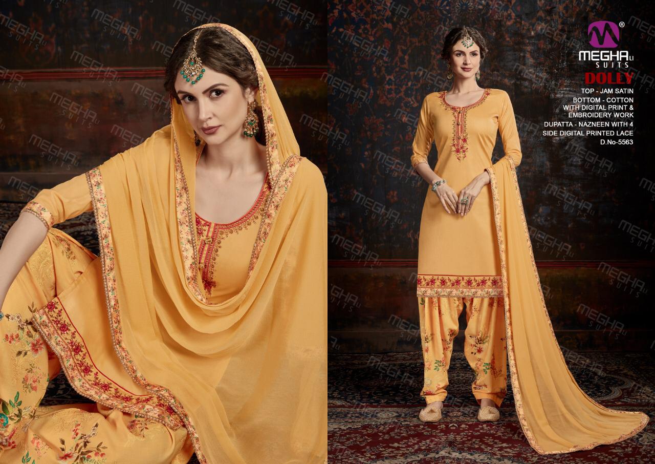 MEGHALI SUITS LAUNCH DOLLY 5559-5564 SERIES COTTON WITH DIGITAL PRINT PUNJABI LADIES SUITS