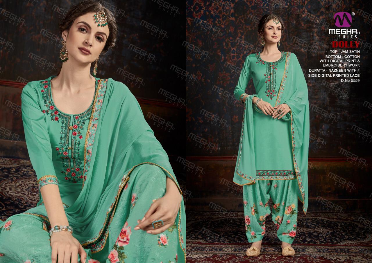 MEGHALI SUITS LAUNCH DOLLY 5559-5564 SERIES COTTON WITH DIGITAL PRINT PUNJABI LADIES SUITS