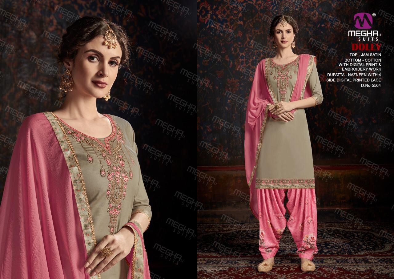 MEGHALI SUITS LAUNCH DOLLY 5559-5564 SERIES COTTON WITH DIGITAL PRINT PUNJABI LADIES SUITS