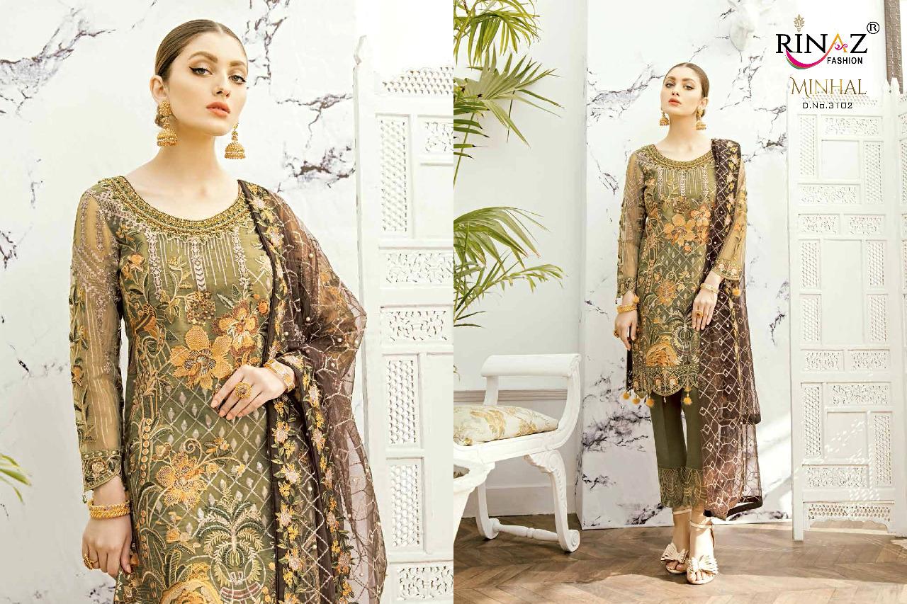 MINHAL VOL 2 BY RINAZ FASHION GEORGETTE WITH EMBROIDERY EXCLUSIVE TRENDING SERIES OF PAKISTANI SUIT CONCEPT