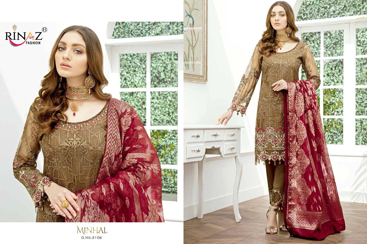 MINHAL VOL 2 BY RINAZ FASHION GEORGETTE WITH EMBROIDERY EXCLUSIVE TRENDING SERIES OF PAKISTANI SUIT CONCEPT