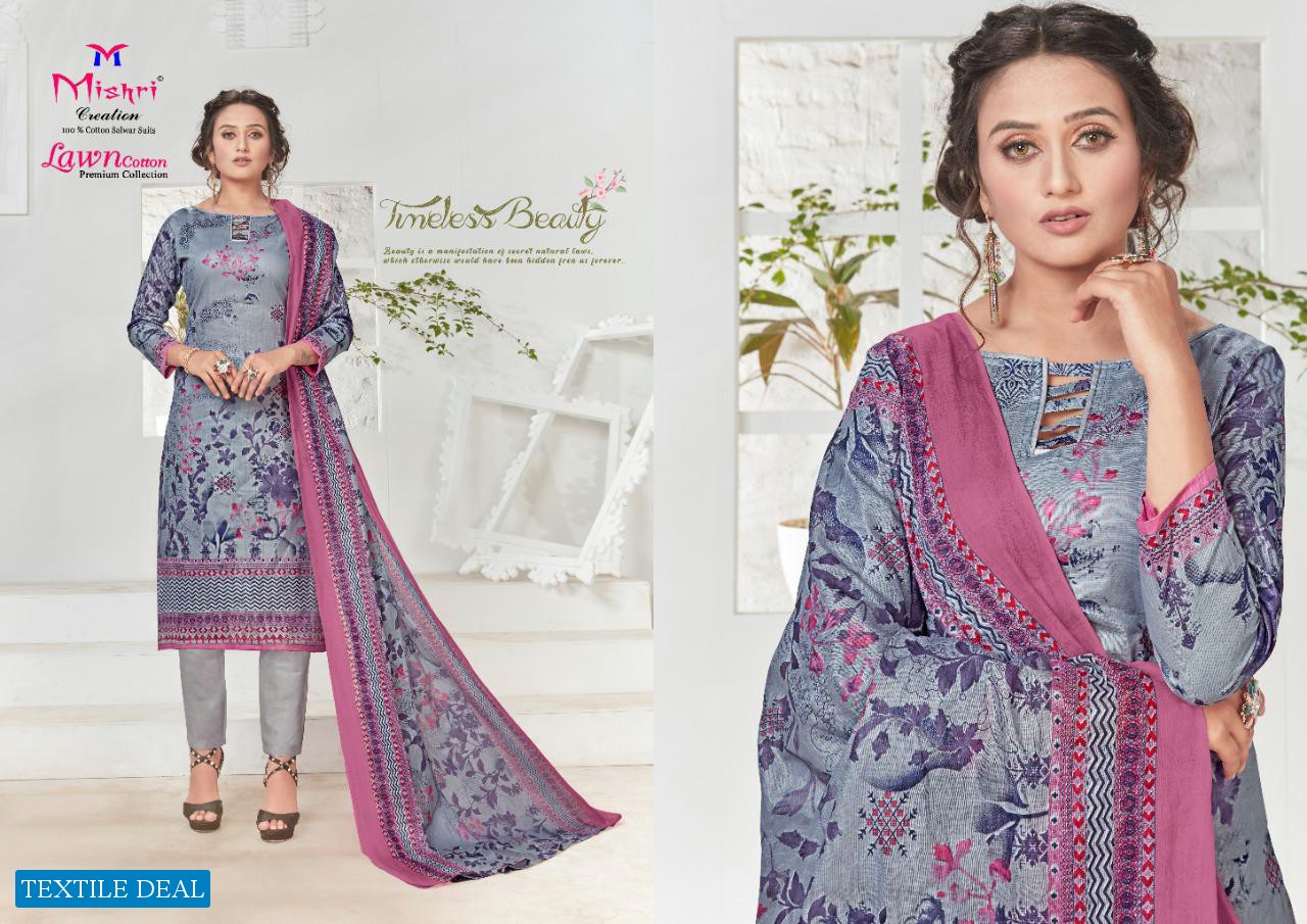 MISHRI CREATION LAWN COTTON VOL 3 KARACHI STYLE COTTON SUIT SELLER