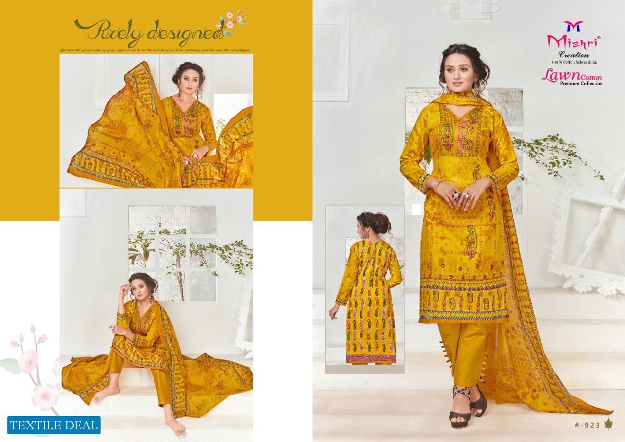 MISHRI CREATION LAWN COTTON VOL 3 KARACHI STYLE COTTON SUIT SELLER