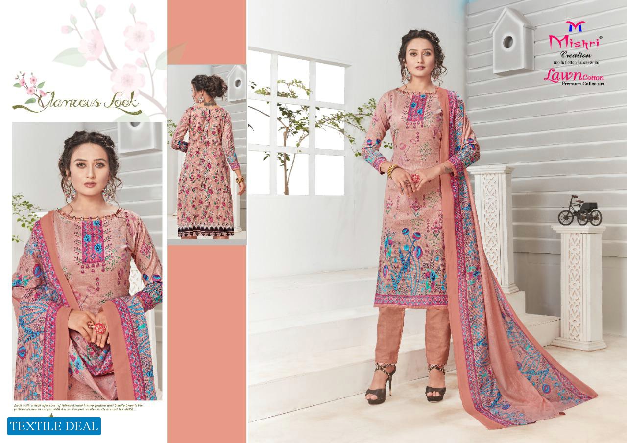 MISHRI CREATION LAWN COTTON VOL 3 KARACHI STYLE COTTON SUIT SELLER