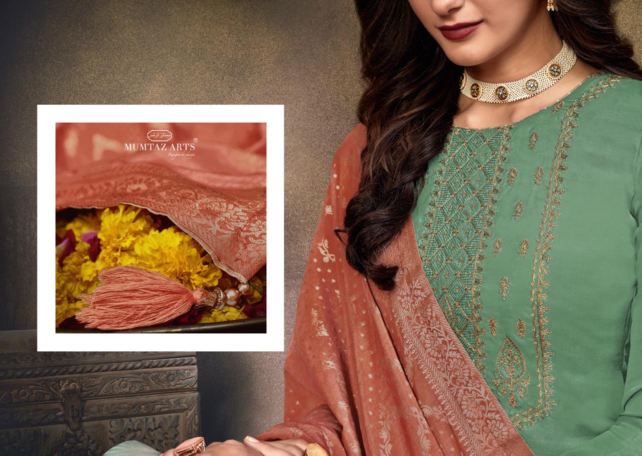 MUMTAZ ART LAUNCH LAMHE JAM SILK FESTIVE WEAR COLLECTION SUIT SELLER