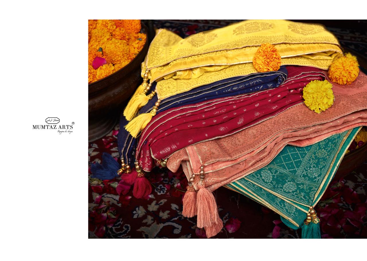 MUMTAZ ART LAUNCH LAMHE JAM SILK FESTIVE WEAR COLLECTION SUIT SELLER