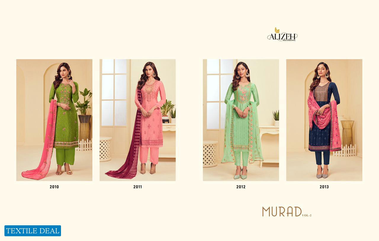 MURAD VOL 2 BY ALIZEH GEORGETTE EMBROIDERY PARTY WEAR SUITS