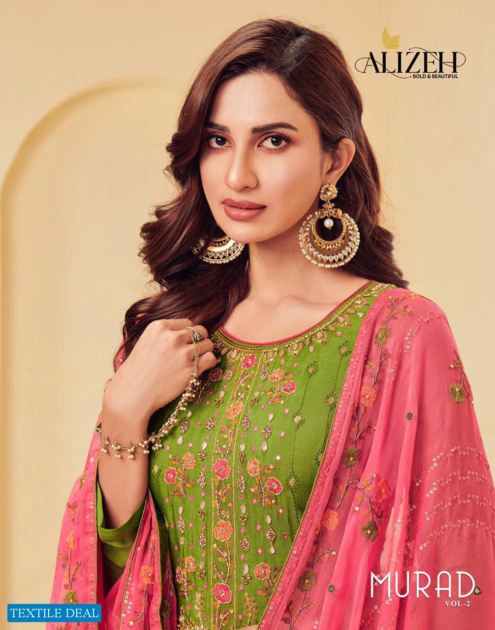 MURAD VOL 2 BY ALIZEH GEORGETTE EMBROIDERY PARTY WEAR SUITS