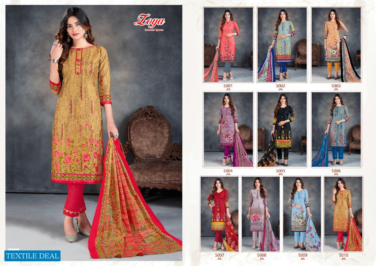 Madhav Zoya Karachi Queen Vol-5 Wholesale Printed Dress Material