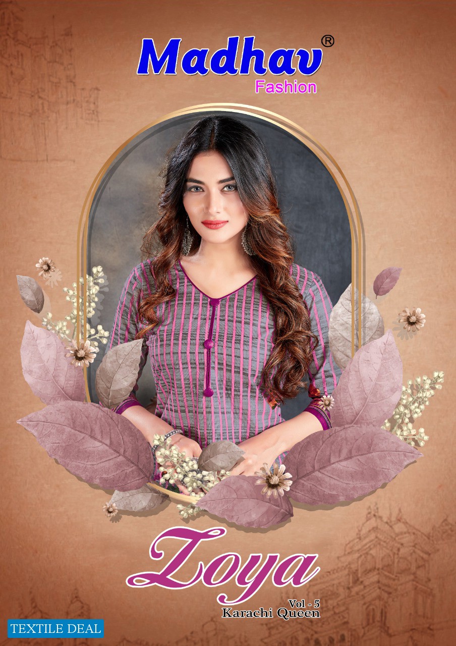 Madhav Zoya Karachi Queen Vol-5 Wholesale Printed Dress Material