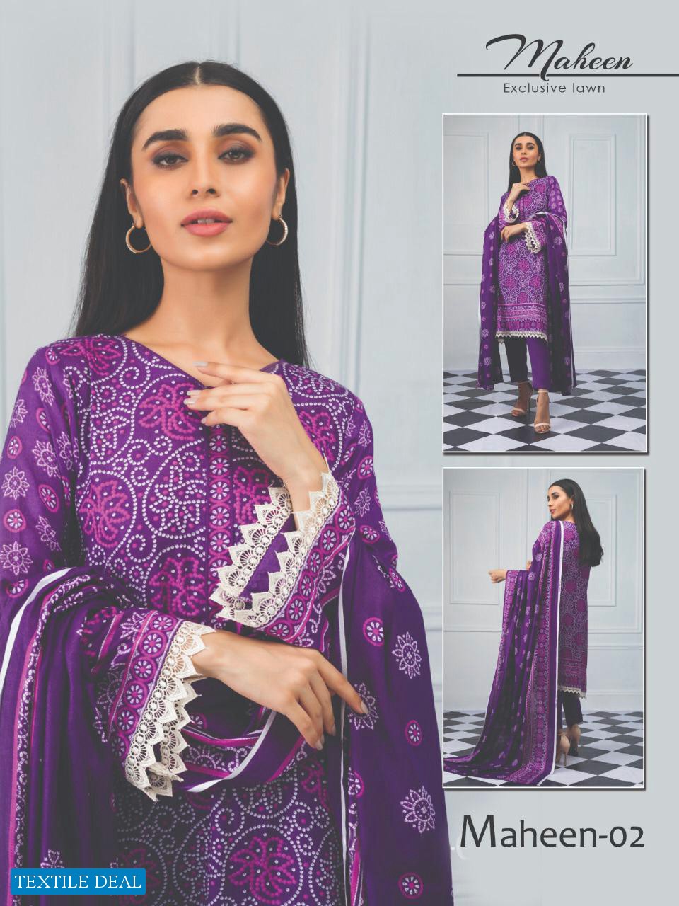 Maheen Printed Lawn Cotton Printed Wholesale lawn Dress Material