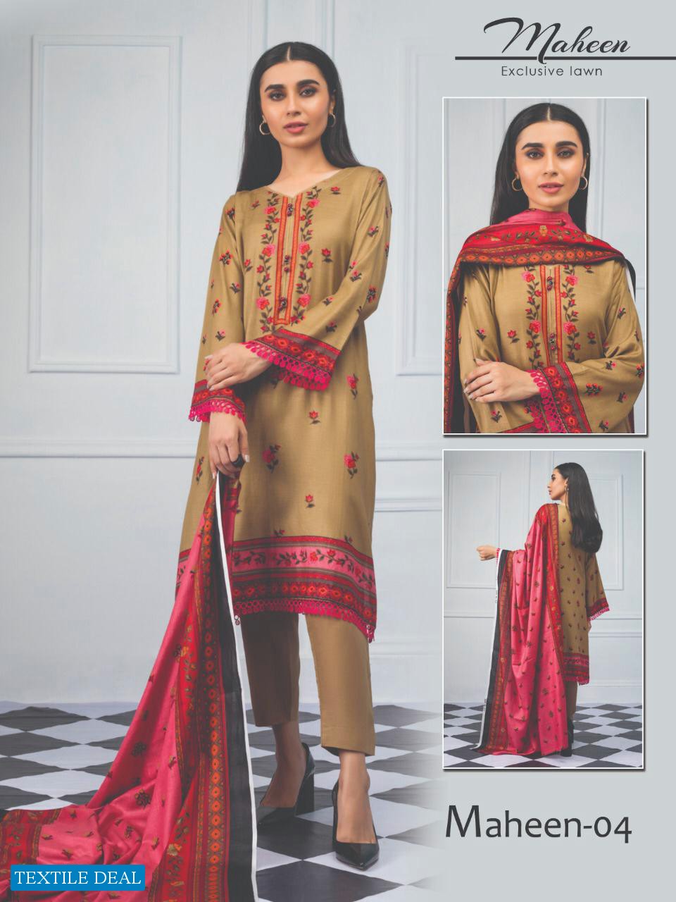 Maheen Printed Lawn Cotton Printed Wholesale lawn Dress Material