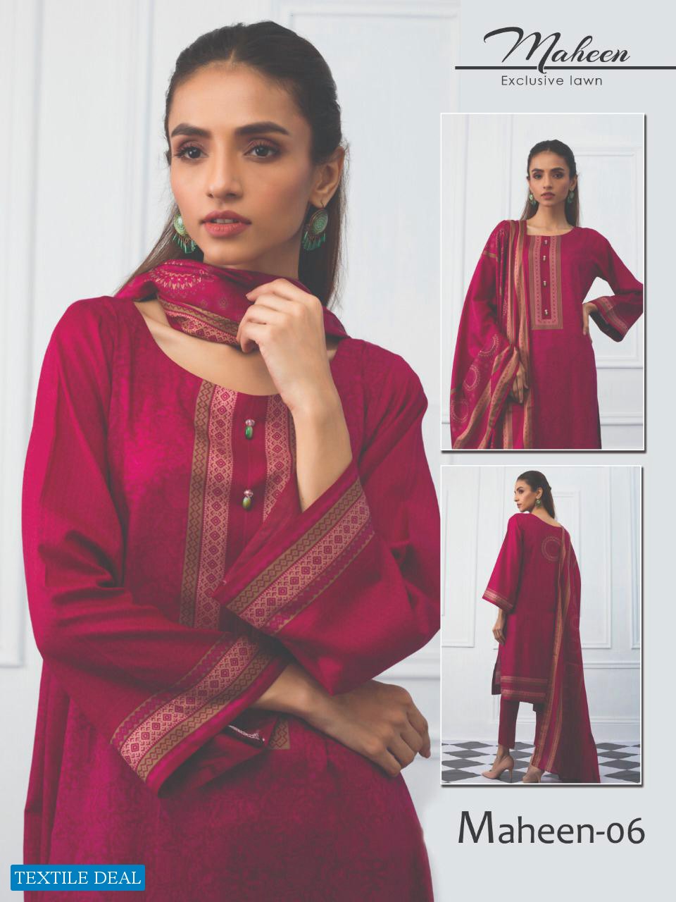 Maheen Printed Lawn Cotton Printed Wholesale lawn Dress Material