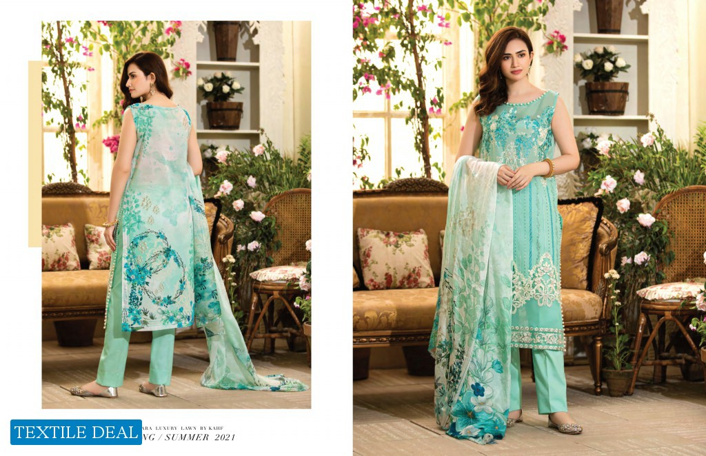 Manara Luxury Lawn By Kahf 2021 Wholesale Branded Pakistani Dress