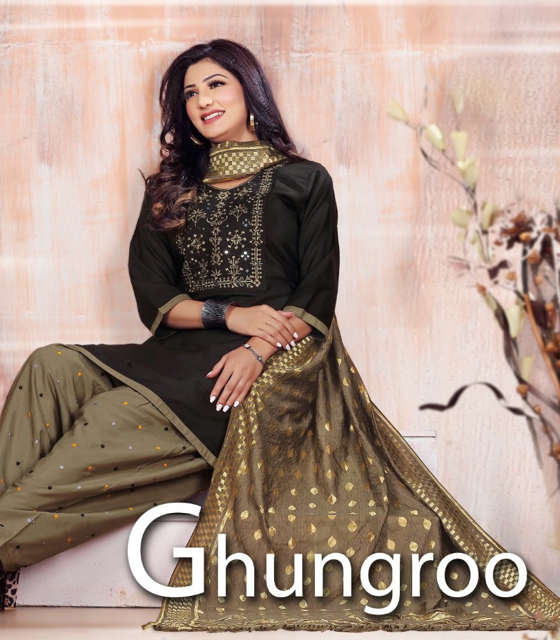 Manjeera Ghungroo Wholesale Ready Made Reyon Cotton Work Dress