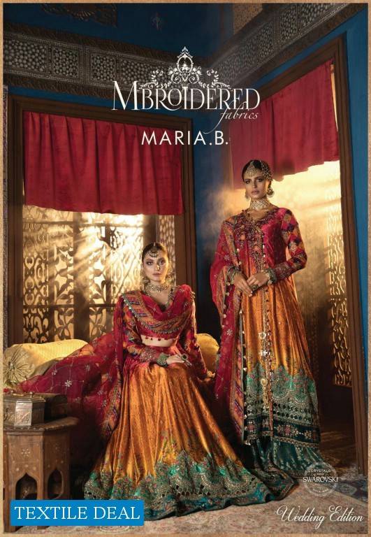 Maria B Emroidered Fabrics Wholesale heavy Designer Original Suits