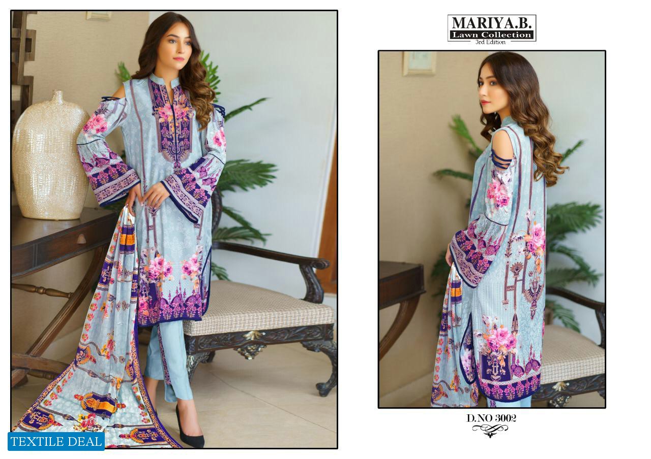 Mariya B lawn Vol-3 Wholesale Printed Dress Material