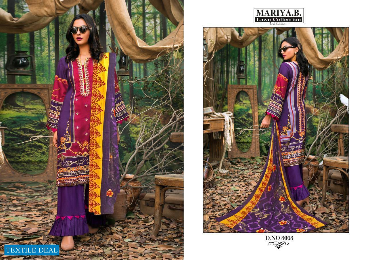 Mariya B lawn Vol-3 Wholesale Printed Dress Material
