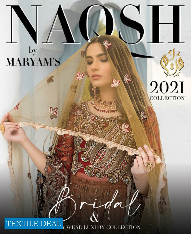 Maryam Naqsh Bridal Wear Luxury Collection 2021 Wholesale Bridal wear Suits