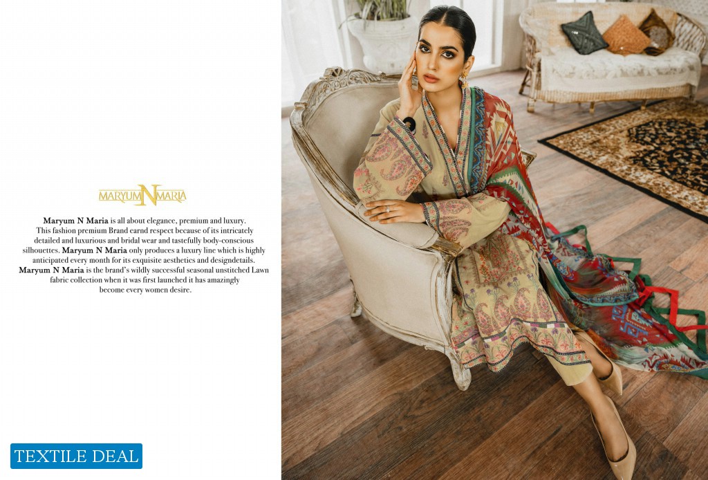 Maryum N Maria Luxury Lawn Wholesale Rate Branded Pakistani Suits