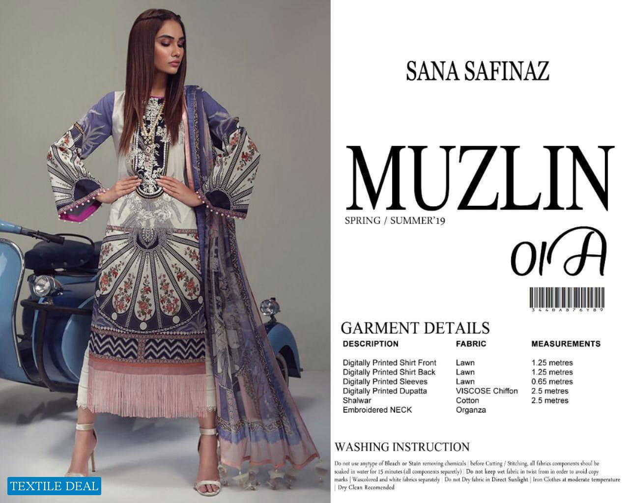 Master Replica Sana Safinaz Muzlin lawn Pakistani Collection