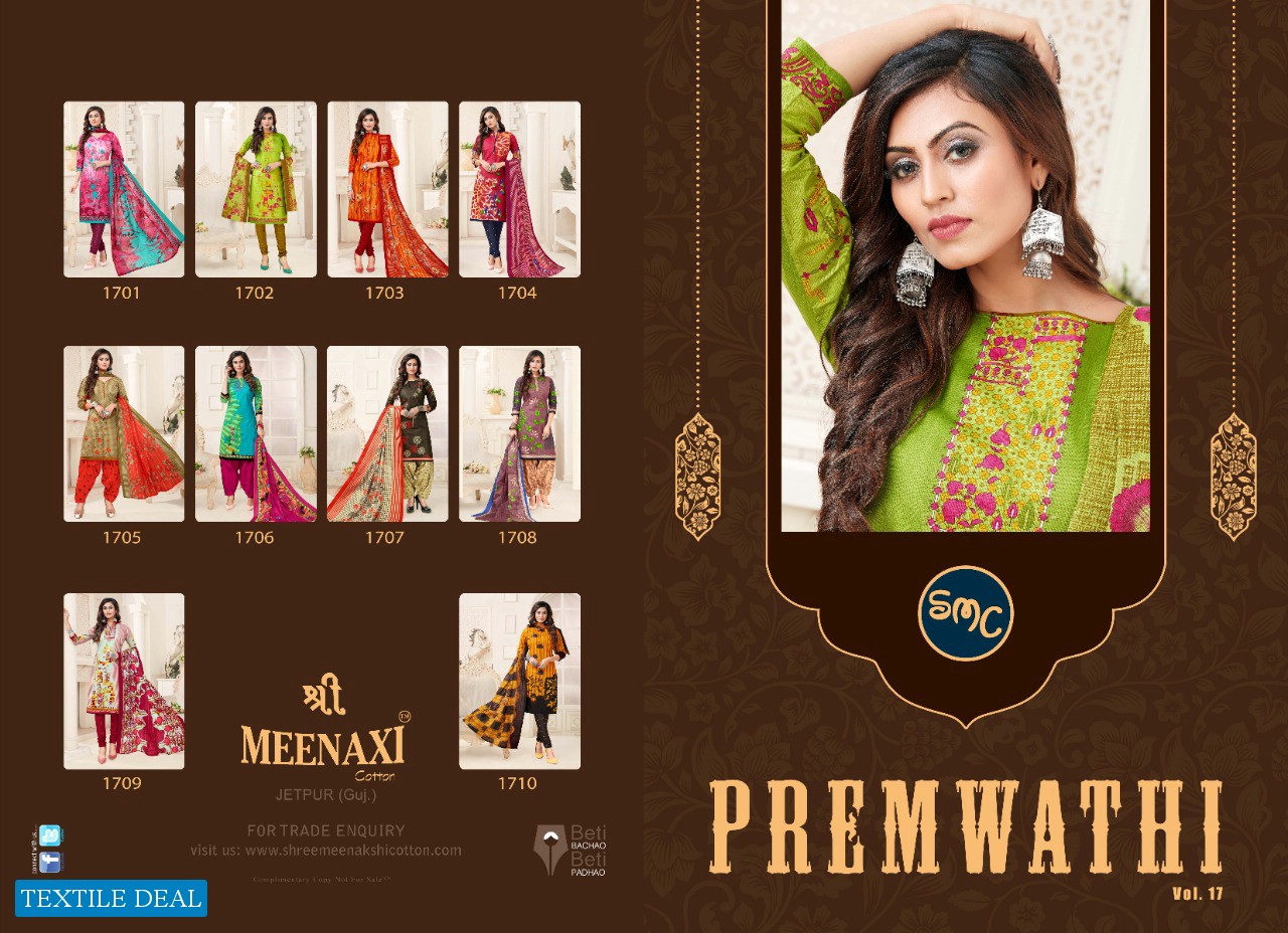 Meenaxi Premwathi Vol-17 Wholesale Formal Dress Material