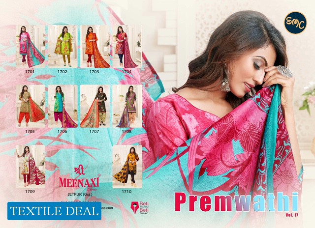 Meenaxi Premwathi Vol-17 Wholesale Formal Dress Material