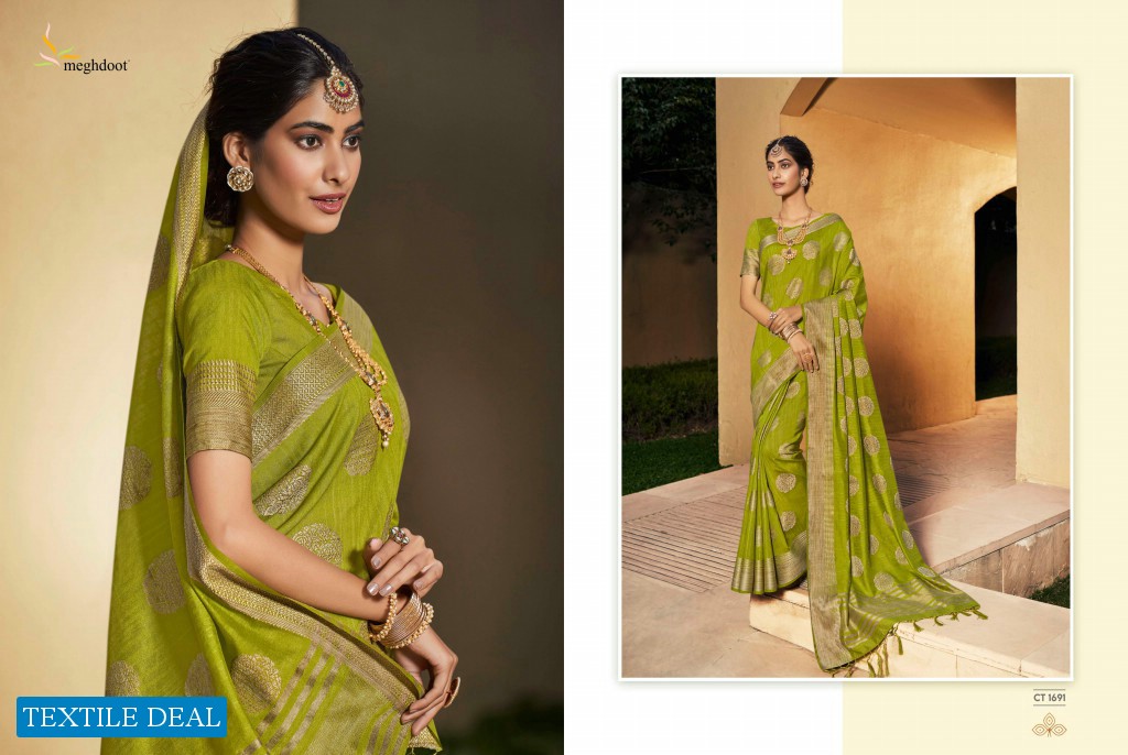 Meghdoot Kinari Wholesale Silk Based Indian Sarees