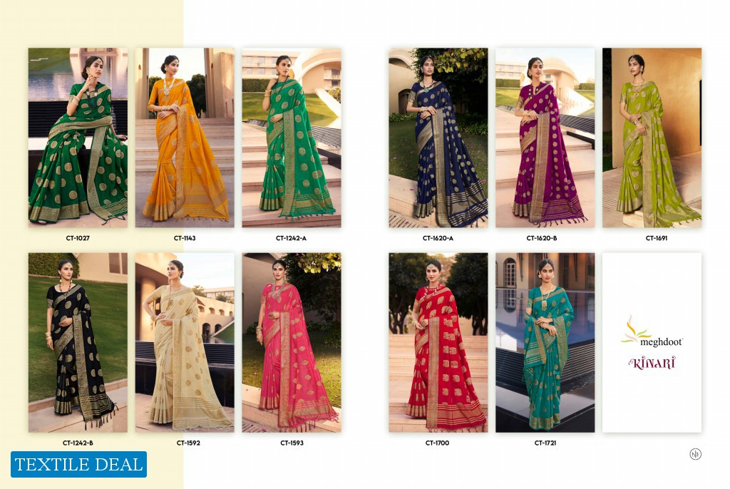 Meghdoot Kinari Wholesale Silk Based Indian Sarees