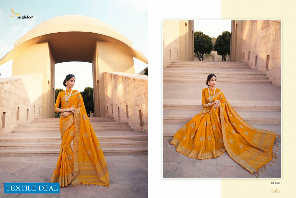 Meghdoot Kinari Wholesale Silk Based Indian Sarees