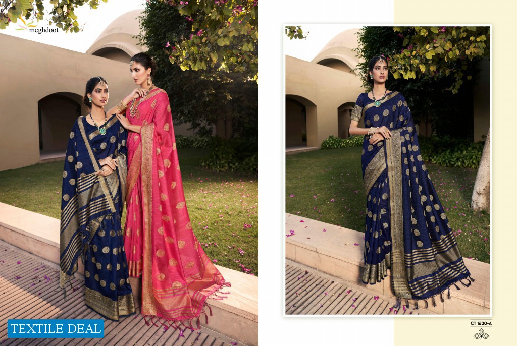 Meghdoot Kinari Wholesale Silk Based Indian Sarees