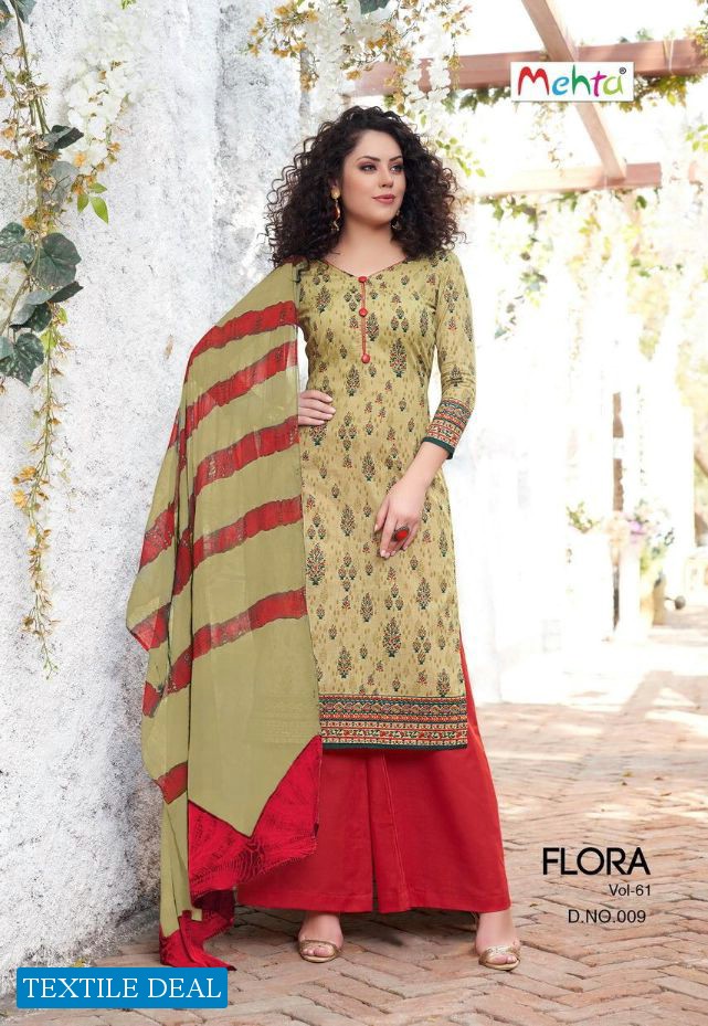 Mehta Flora vol-61 Wholesaler Printed Dress Material