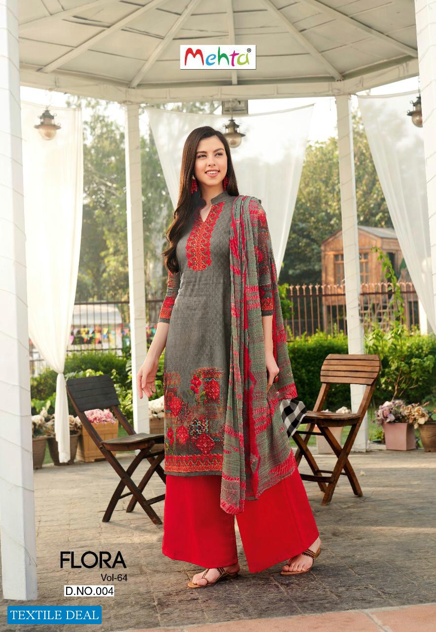 Mehta Flora vol-64 Wholesaler Printed Dress Material