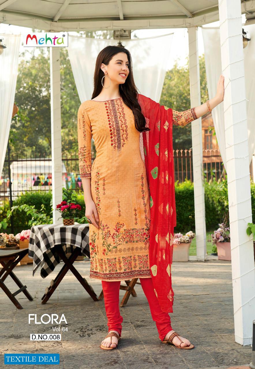 Mehta Flora vol-64 Wholesaler Printed Dress Material