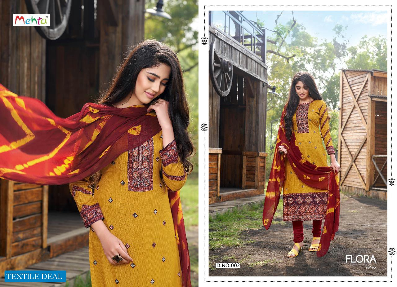 Mehta Flora vol-65 Wholesaler Printed Dress Material