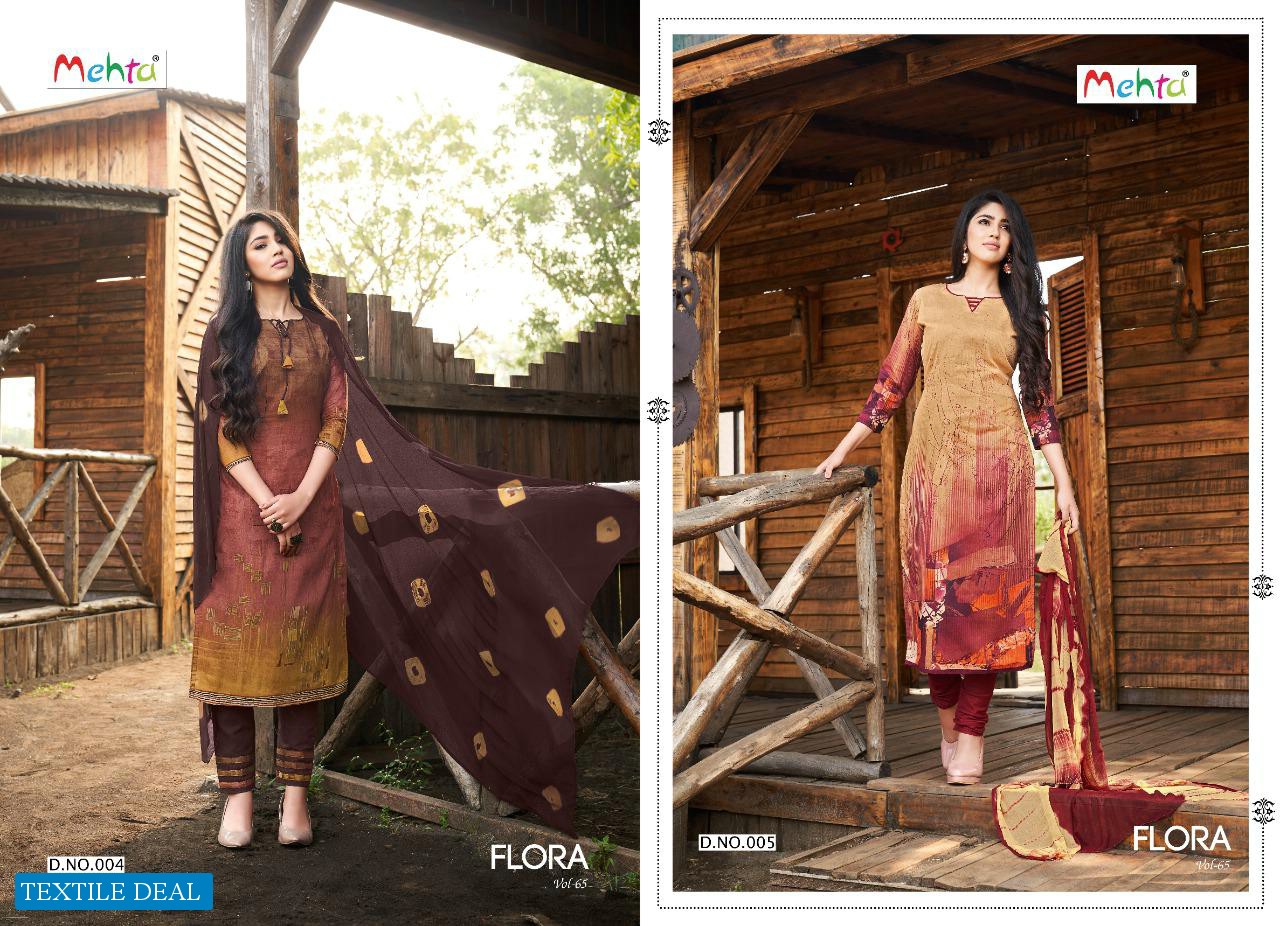 Mehta Flora vol-65 Wholesaler Printed Dress Material
