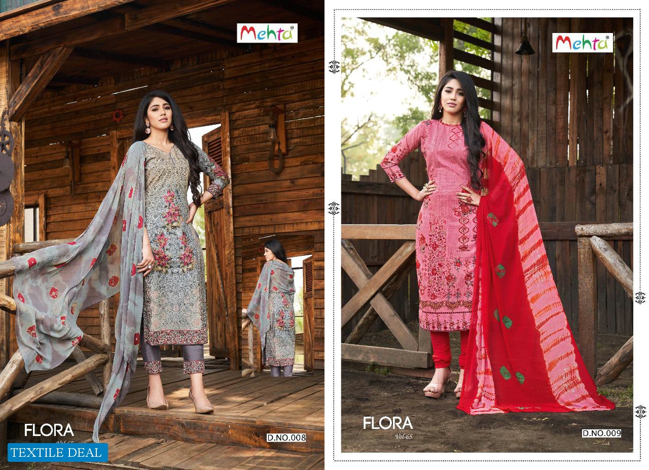 Mehta Flora vol-65 Wholesaler Printed Dress Material