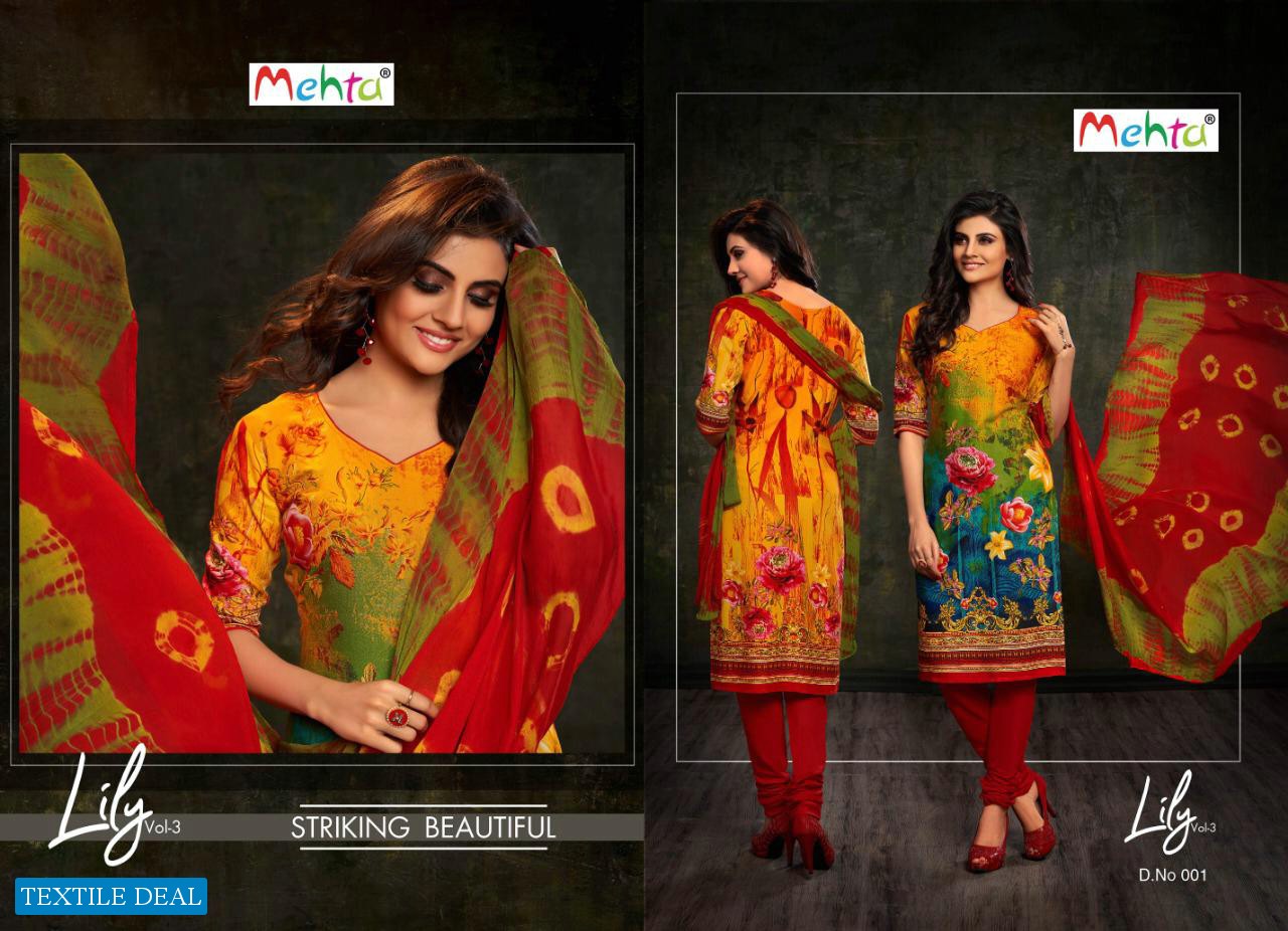 Mehta Lily vol-3 Wholesale Dress Material