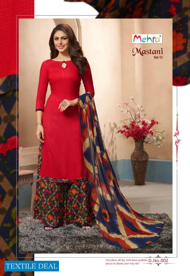 Mehta Mastani Patiyala Vol-13 Wholesale Printed Dress Material