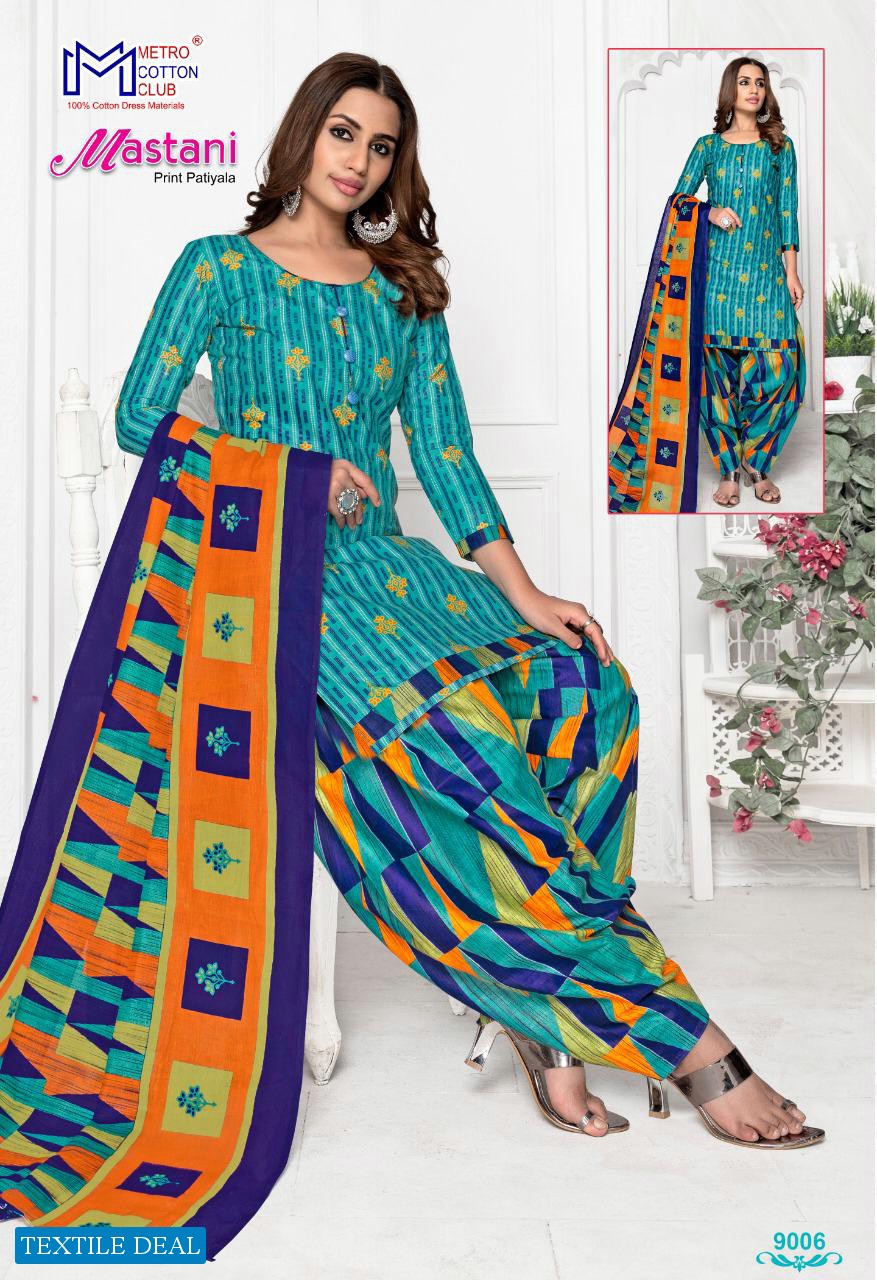 Metro Cotton Club Mastani Print Patiyala Vol-10 Wholesale Dress Material